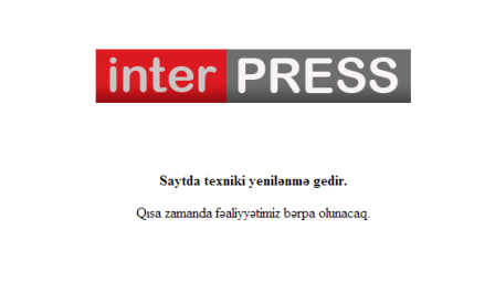 İnterpress.az fəaliyyətini dayandırdı